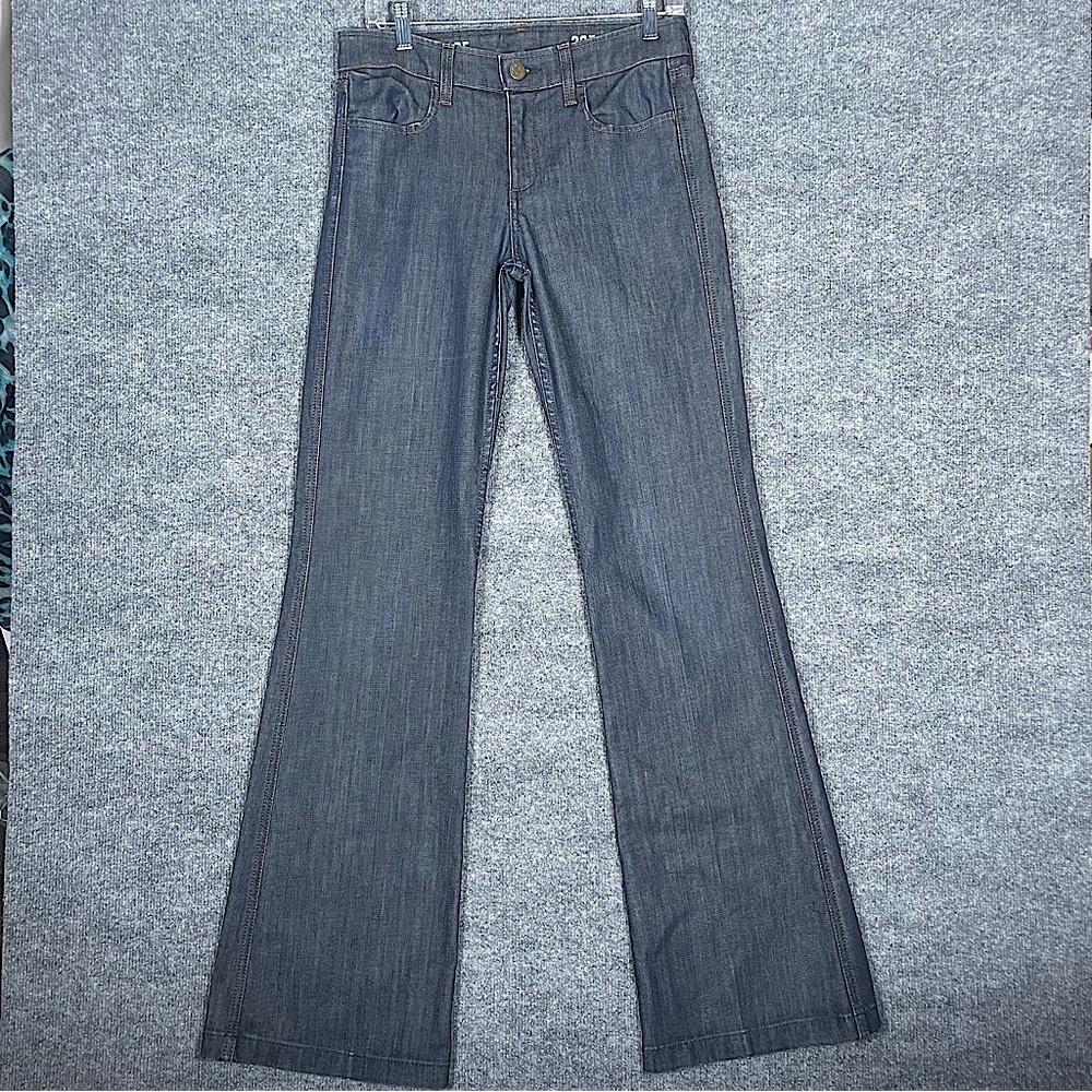 J Crew Women’s 28Tall High Heel Flare Dark Wash Blue Jeans Denim 90s Y2K‎ Retro